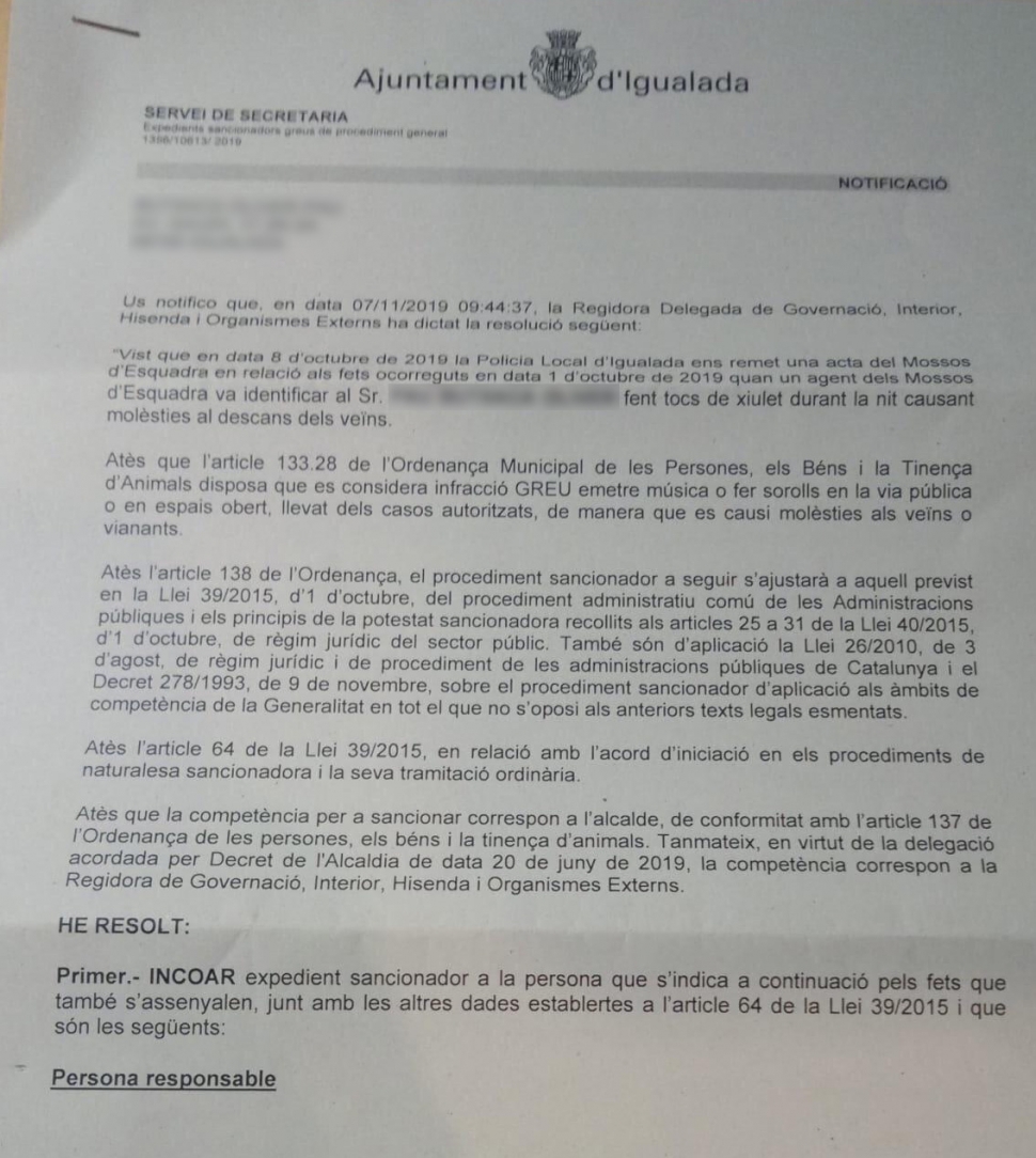 L Ajuntament D Igualada Afirma Que No Ha Imposat Cap Sanci Per Xiular