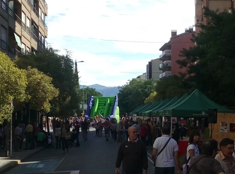 L'ambient a l'avinguda Barcelona ahir al matí.