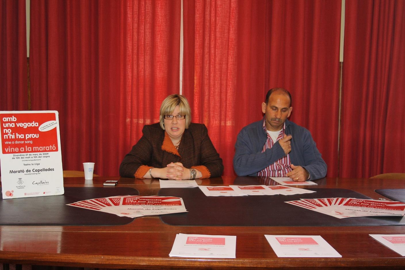 Presentació de la 1a marató de sang de Capellades