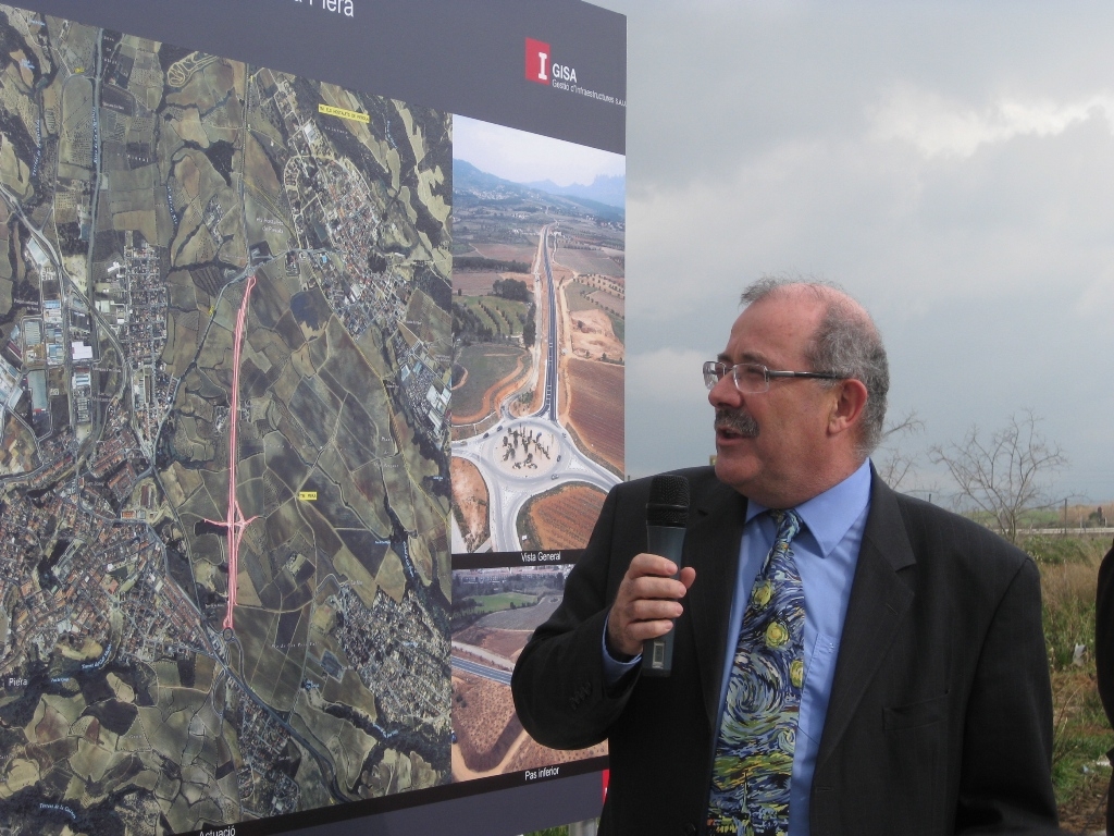 Manel Nadal, en la inauguració de la variant de Piera