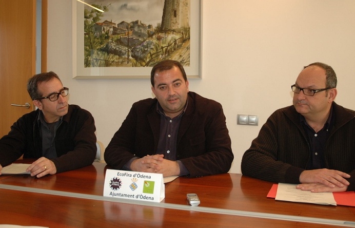 Pep Solé, Carles Casanova i Joan Xavier Gabarró, a la presentació d'Ecofira