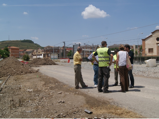 Visita d'obres a l'estació de Calaf