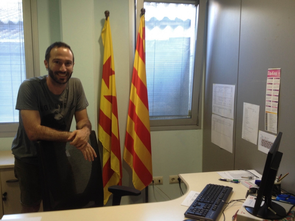 Aleix Auber, alcalde de Capellades, al seu despatx