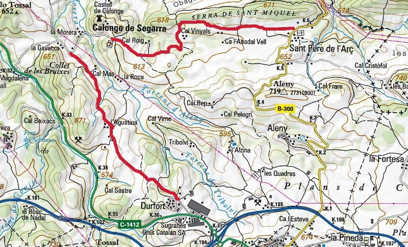 Mapa de l'actuació a Calonge