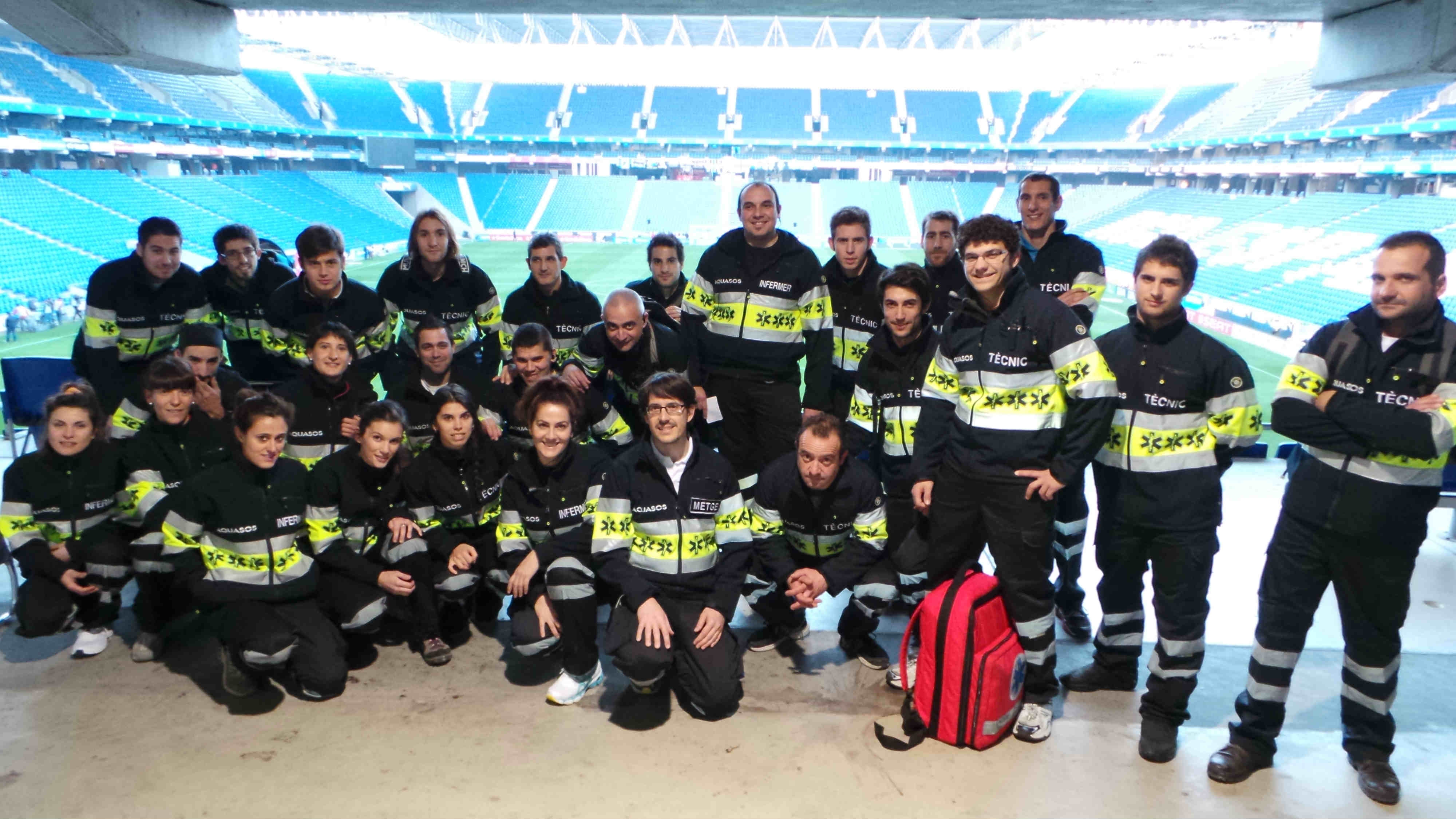 Equip d'Aquasos a l'Estadi