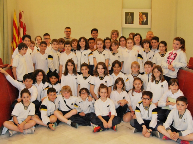 Recepció dels alumnes a l'Ajuntament d'Igualada