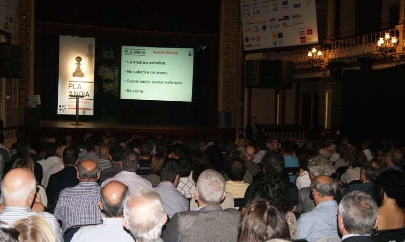 Remigi Palmés, fent la introducció del Pla Anoia