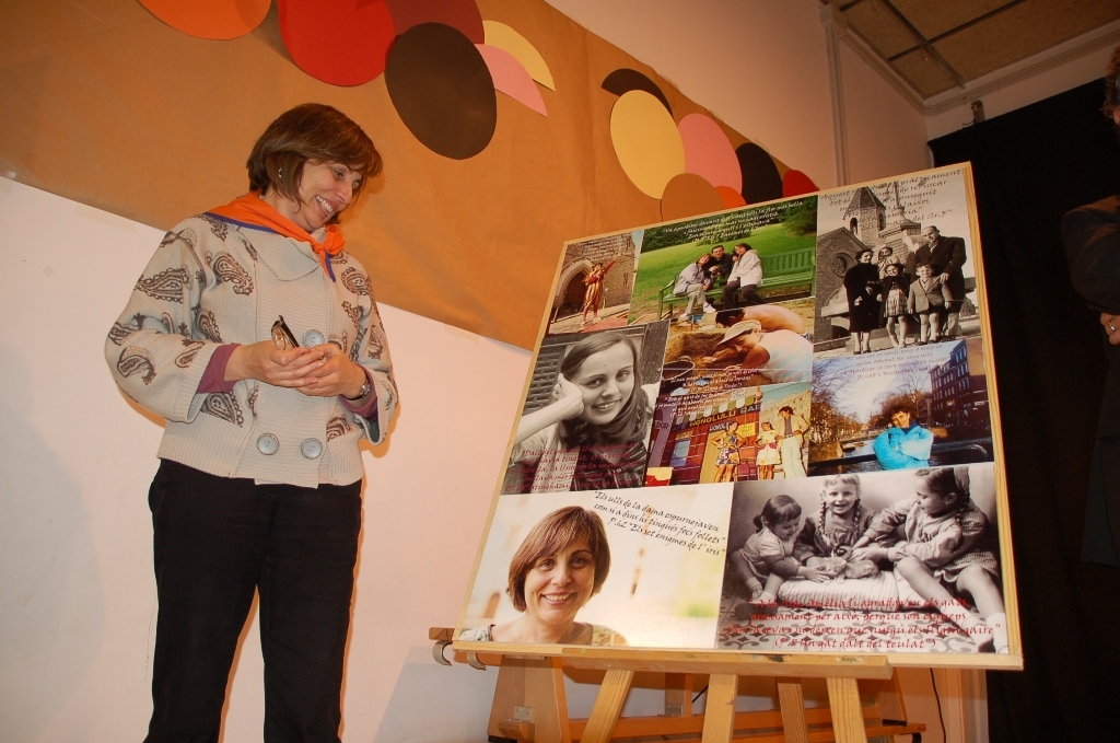 L'autora a l'escola Marta Mata