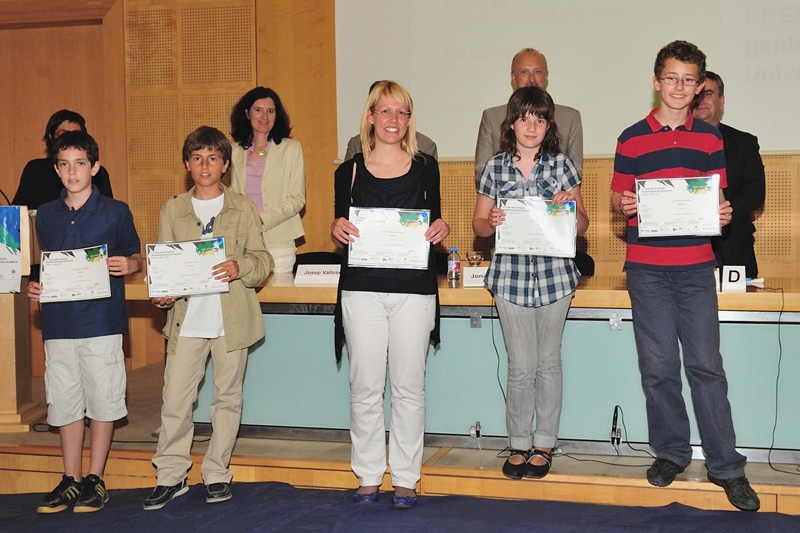 Guillem Pont amb altres guanyadors