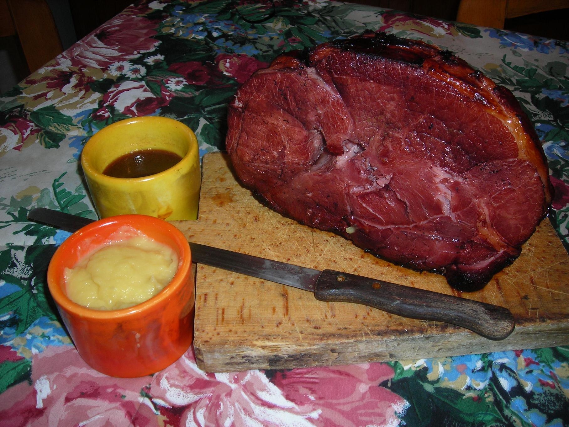 Pernil cuit amb oporto