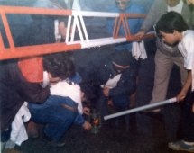 A l'any 1985 havien de passar la Flama per sota la barrera