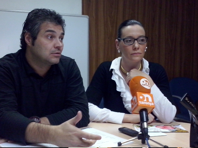 Joan Domènech i Susanna Maldonado durant la presentació del Saló a la premsa