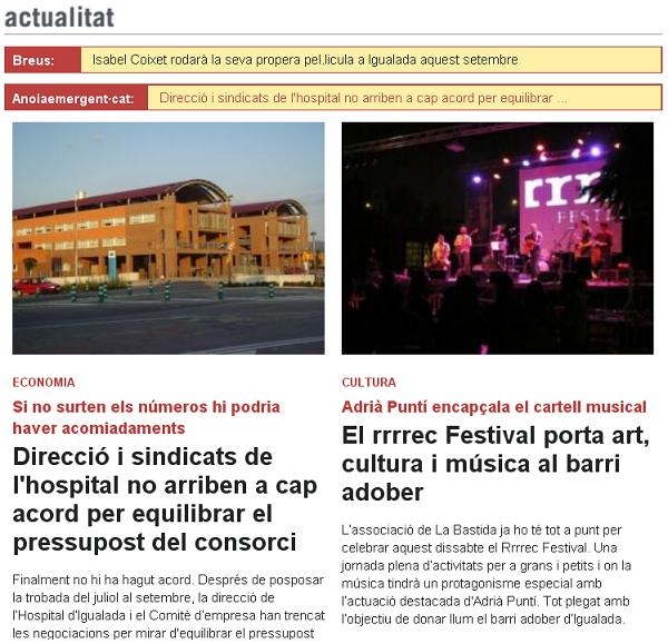 Portada de divendres 14 de setembre