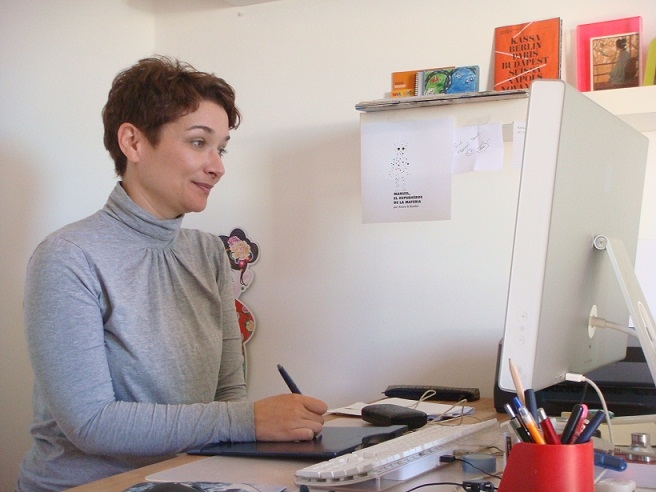 Margot Matesanz al seu estudi