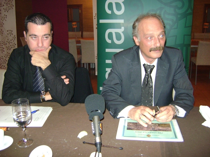 El tinent d'alcalde Jordi Riba i l'alcalde Jordi Aymamí