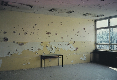 Antiga escola de Travnik, malmesa per la metralla