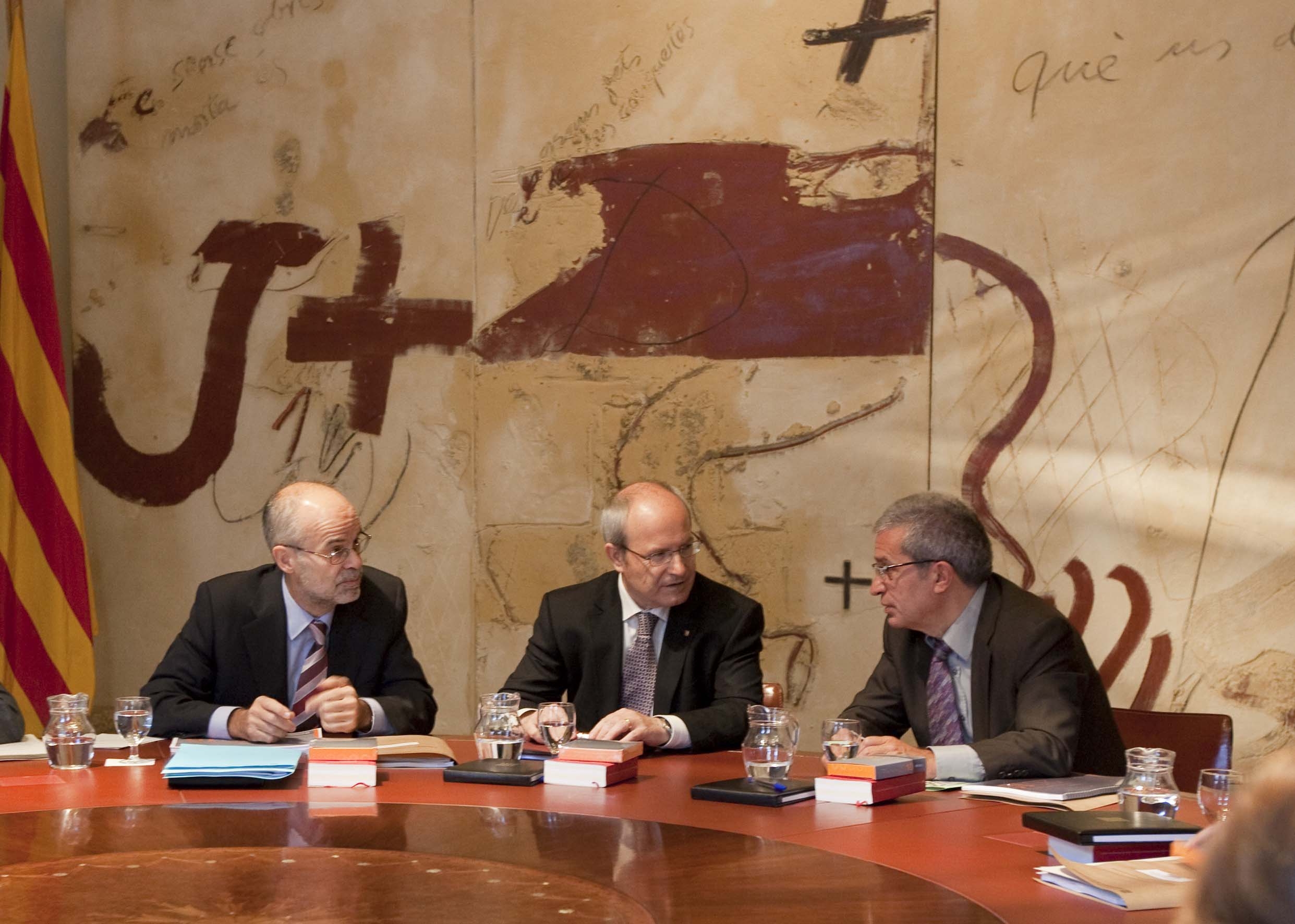 Antoni Castells i José Montilla en la presentació dels Pressupostots 2010