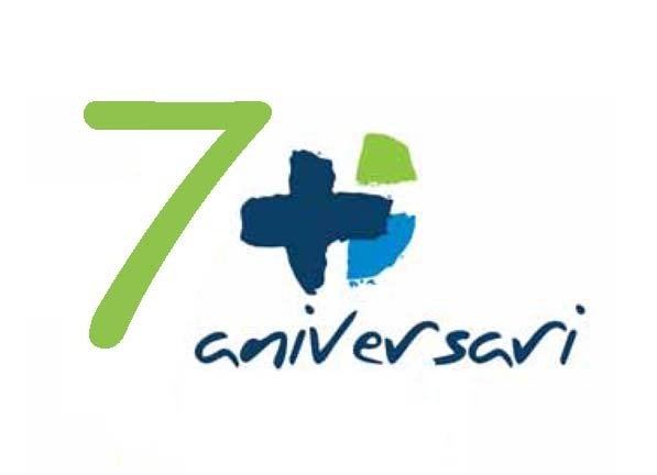 Logotip del 7è aniversari de la ludoteca