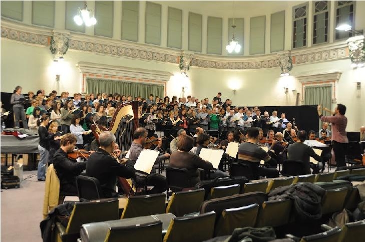 Assaig del concert a Sabadell