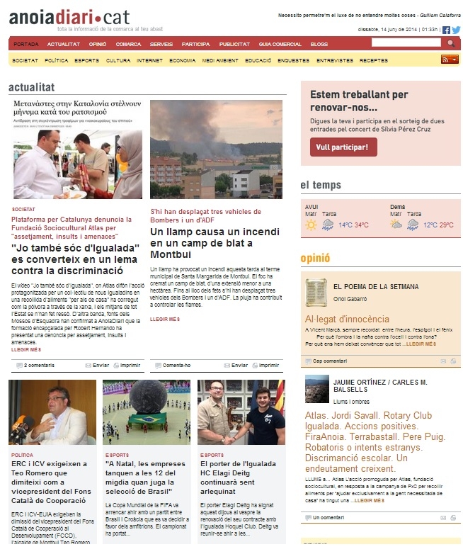 Portada del divendres, 13 de juny