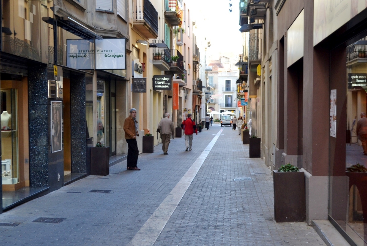 El cèntric carrer de l'Argent d'Igualada