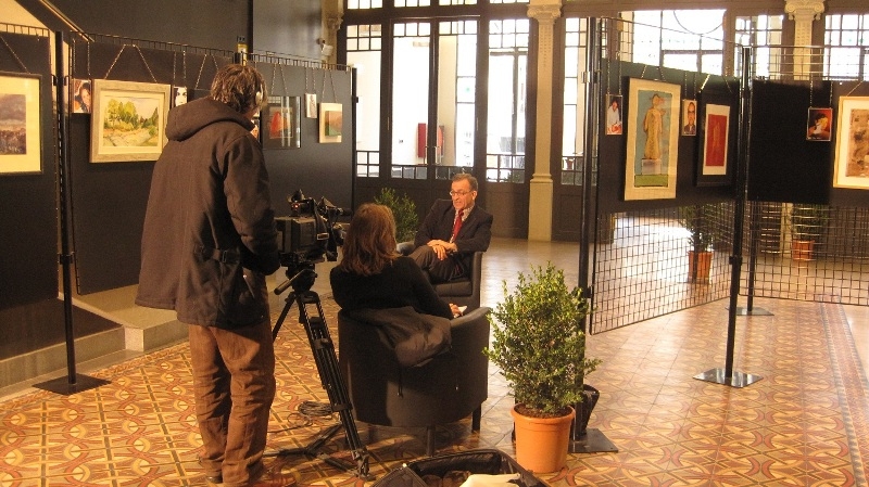 Enregistrament de l'entrevista, a l'Ateneu