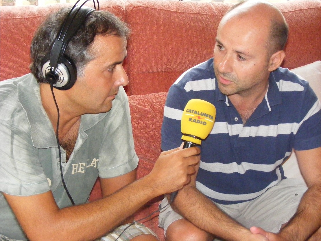 Joan Pinyol en una entrevista per Catalunya Ràdio