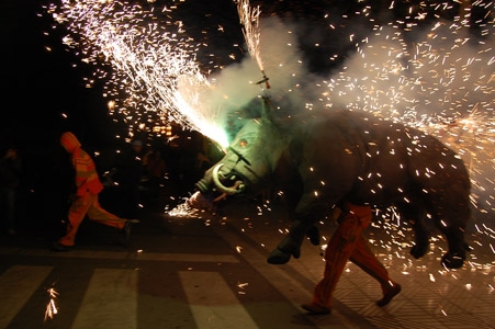 El senglar del Bruc, un dels protagonistes del correfoc de dissabte