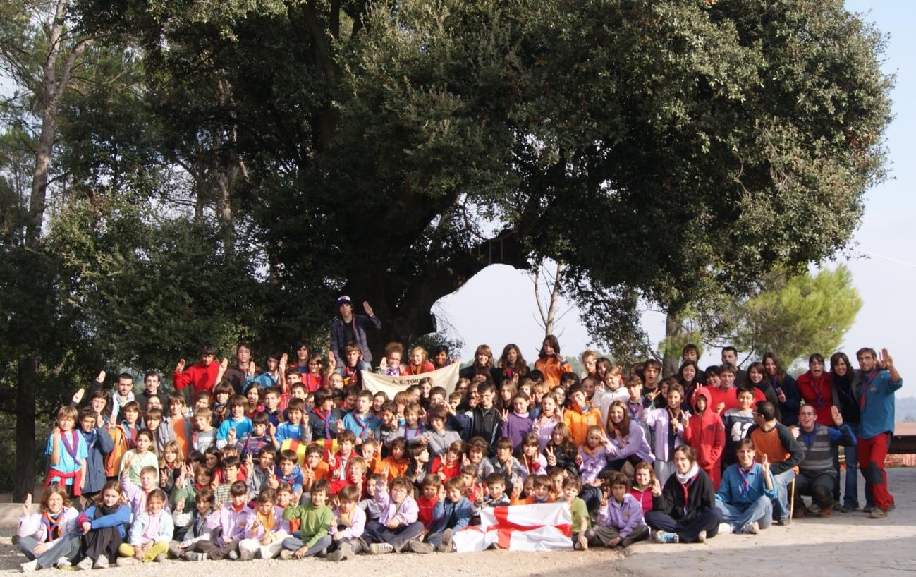 Foto de família durant l'excursió de la Castanyada