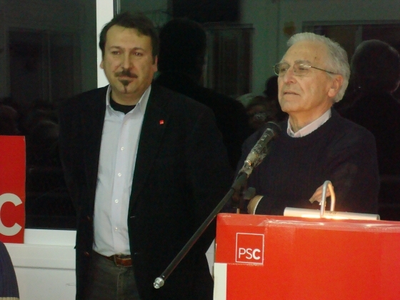 Monteagudo, a l'esquerra, amb el seu pare, anterior alcalde