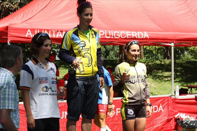 L'atleta va ser 3a al triatló