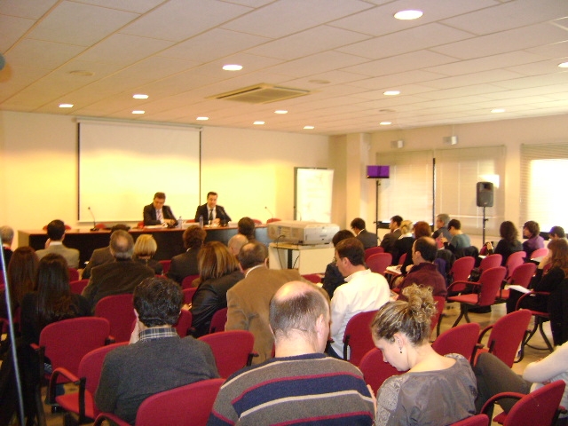 Teo Romero i Jordi Riba, en la presentació de la jornada