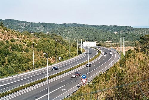 Vista de la C32 al seu pas per Calafell - de calafell.org