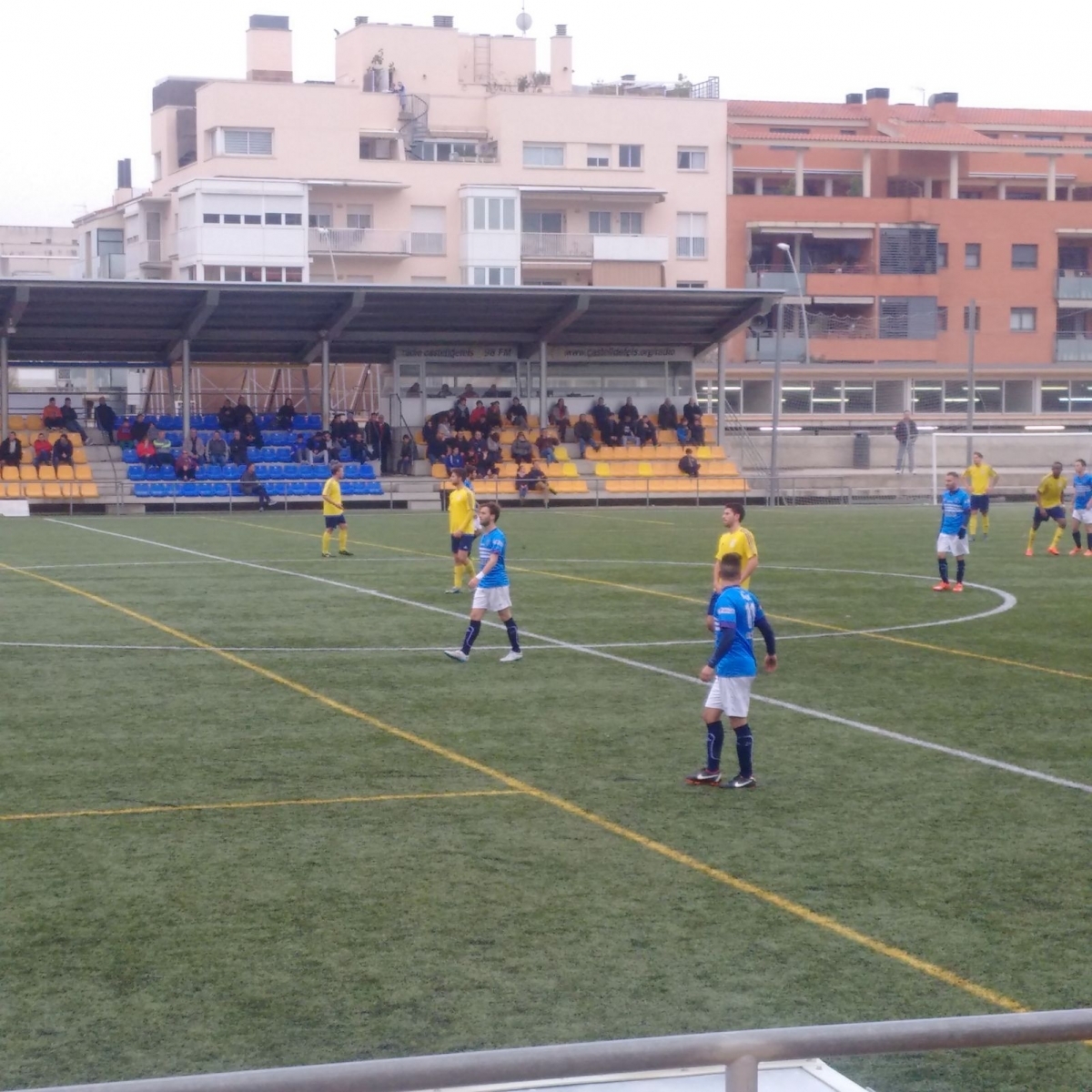 Imatge del partit d'ahir a Castelldefels