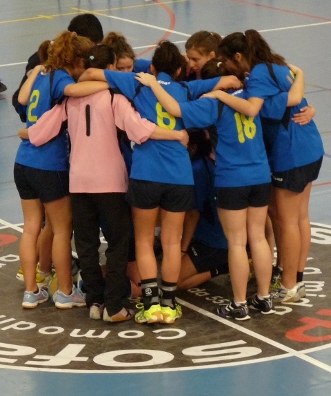 Empat del juvenil femení a Les Comes