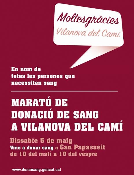 Cartell de la Marató de sang