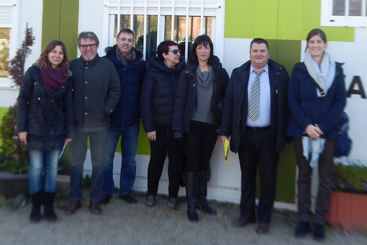 Imatge de la trobada de dimecres amb Antoni Massegú i membres de l'Ajuntament vallbonenc.