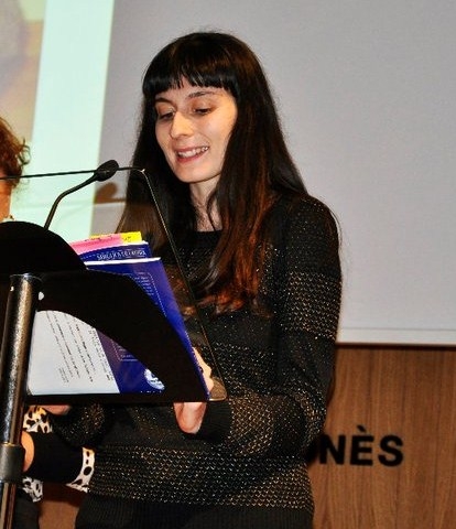 Laura Rosich en un recital de Sergi Jover a l'Ateneu Barcelonès.Foto de Montserrat Marcos