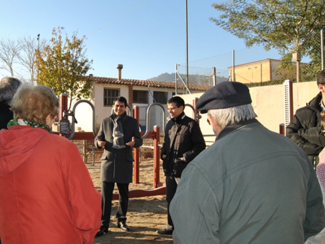 Marc Castells i Josep Maria Palau, durant la inauguració