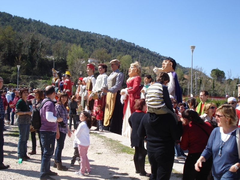 Alguns dels gegants participants en la trobada