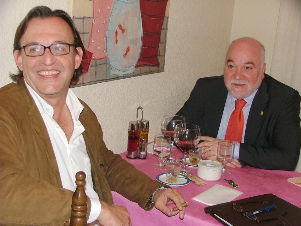 Els alcaldes de Manresa i Vic en la trobada que van fer l'any 2007 - arxiu ACN