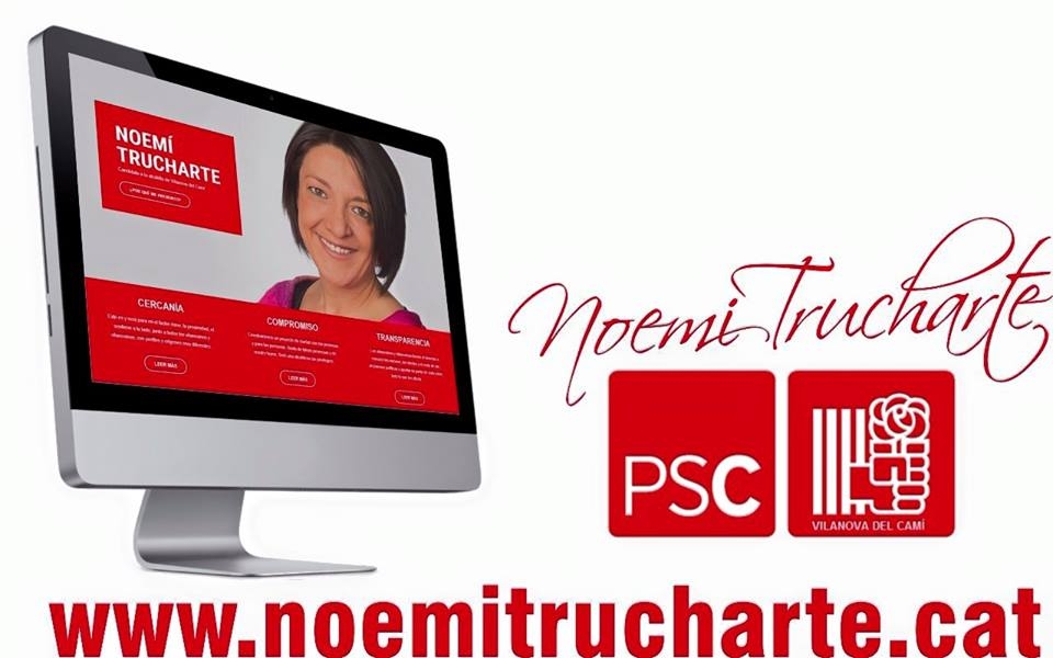 La pàgina web de Noemí Trucharte, activa des de dimecres