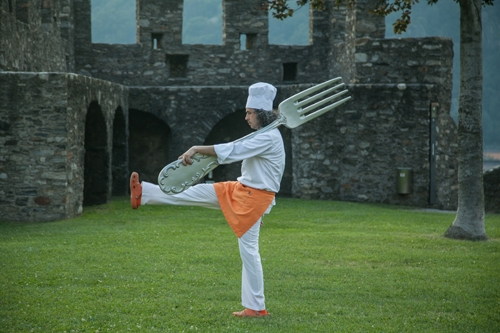 Al castell de Bellinzona (Suïssa), juliol 2014