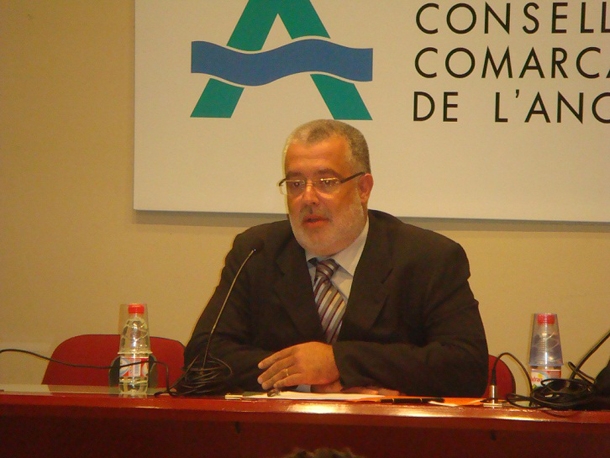 Xavier Boquete, president d'UDC Anoia, en un ple al Consell