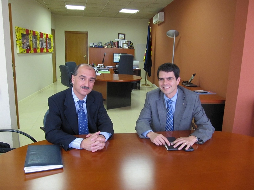 El conseller delegat d'Avalis en la seva visita al Consell Comarcal de l'Anoia