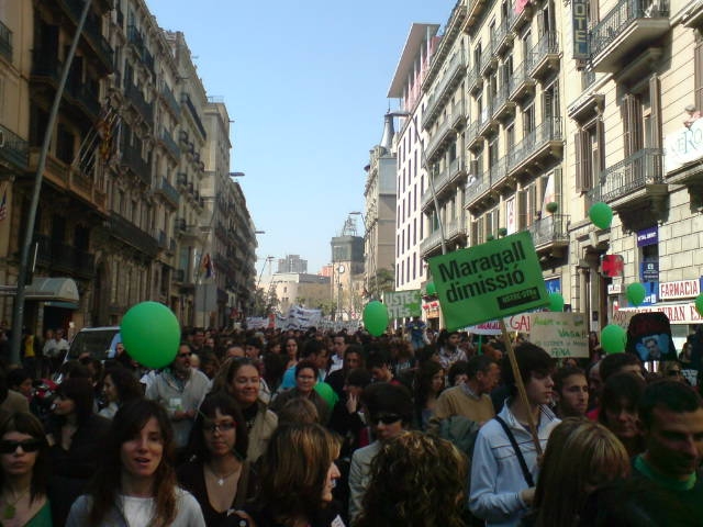 Manifestació de mestres a Barcelona - foto de P.Torradas