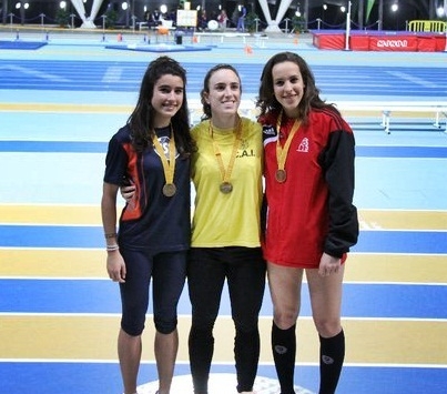 Ramos (centre), campiona de Catalunya en Salt. Imatge d'arxiu