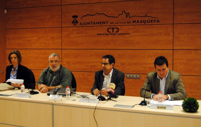 D'esquerra a dreta: Àngels Chacón, Xavier Boquete, Joan Vich i Josep Llopart