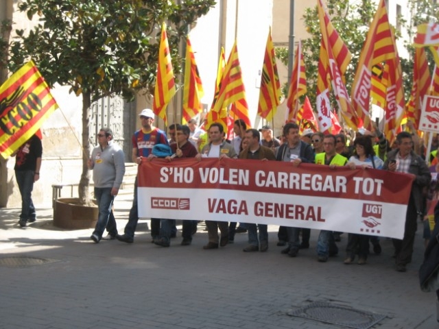 La capçalera de la manifestació