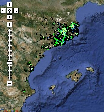 Una imatge aèria de Google Map permet veure la implantació d'aquesta xarxa al país